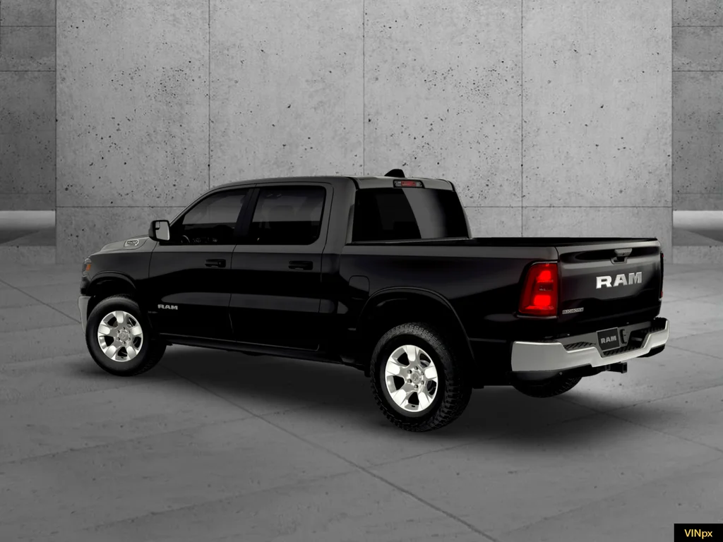 New 2026 Diamond Black Crystal Pearl-Coat Exterior Paint RAM Big Horn/Lone Star image 3