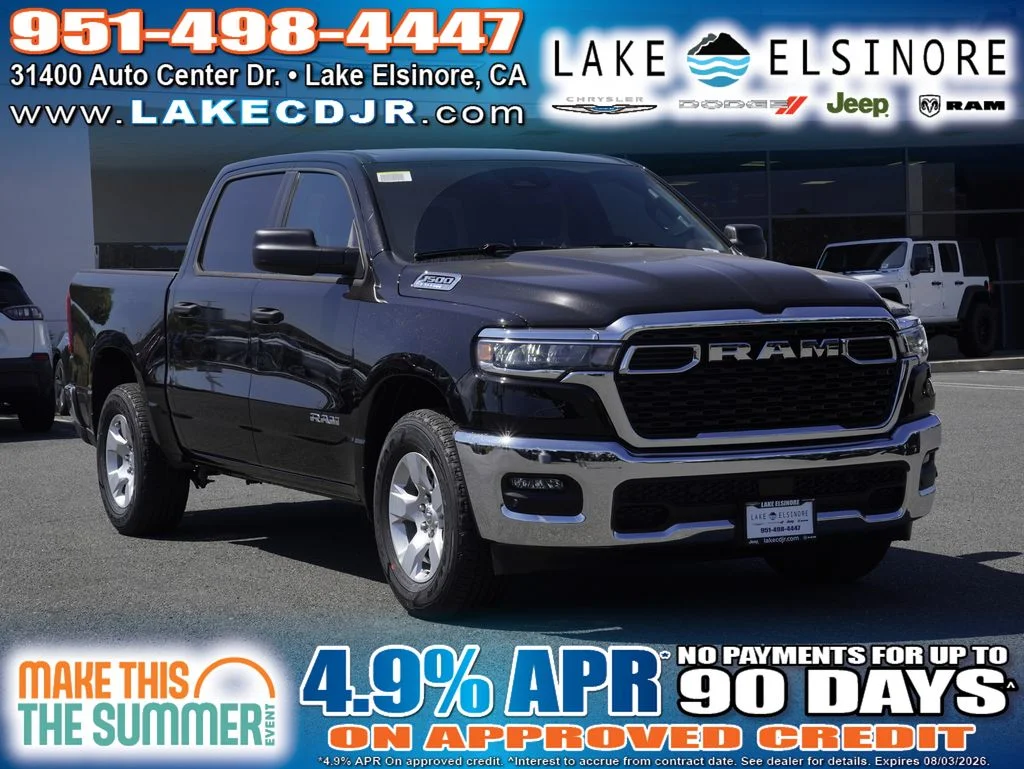 New 2026 Diamond Black Crystal Pearl-Coat Exterior Paint RAM Big Horn/Lone Star image 1