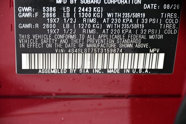 New 2026 Crimson Red Pearl Subaru Touring Hybrid image 22
