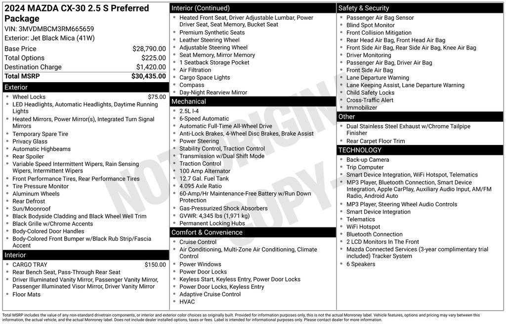 Used 2024 Black Mazda 2.5 S Preferred Package image 6