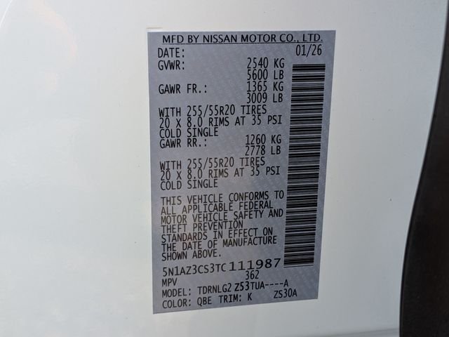 New 2026 Everest White Pearl TriCoat Nissan SL image 35
