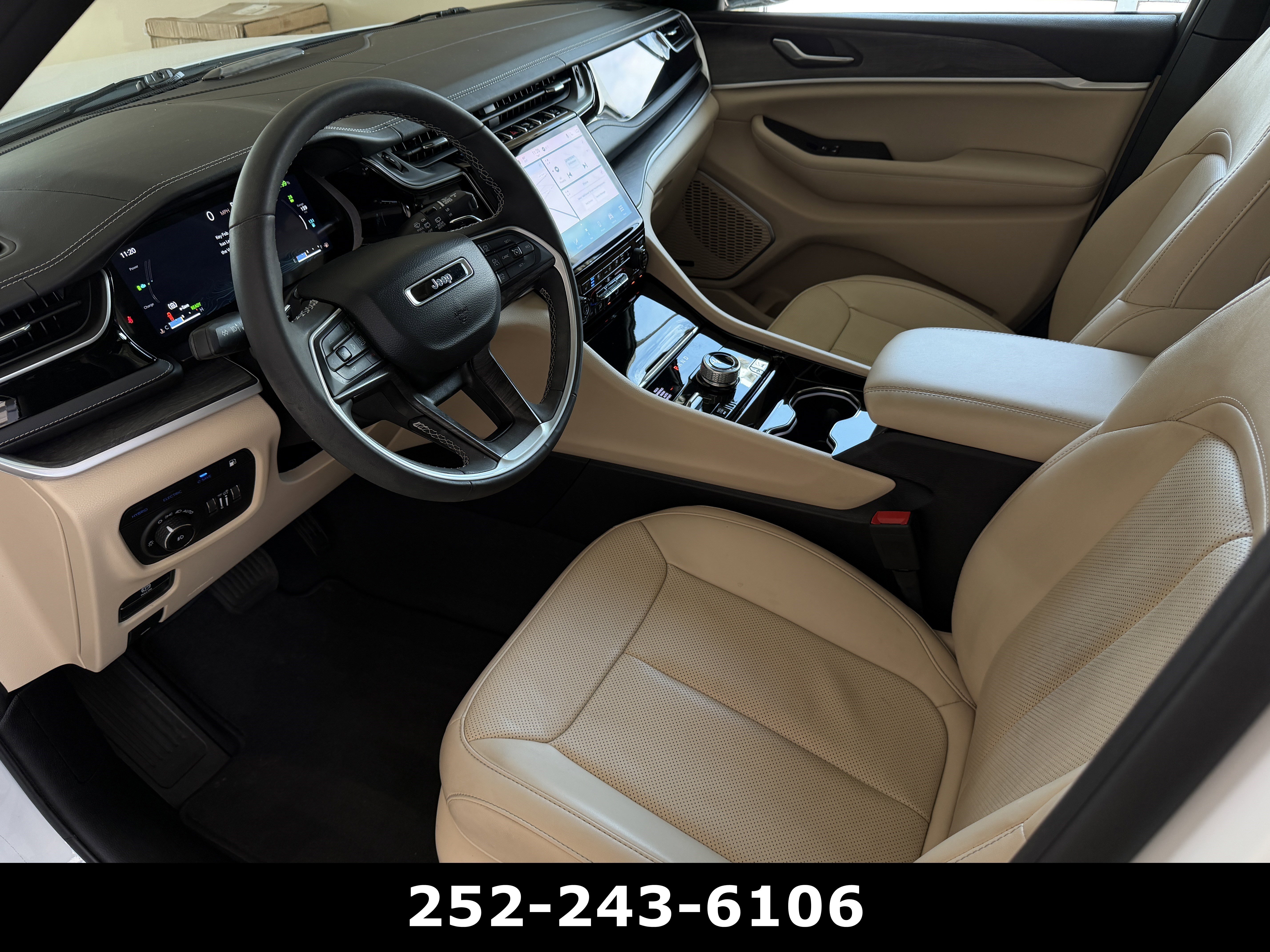 Used 2022 Bright White Clearcoat Jeep 4xe image 9