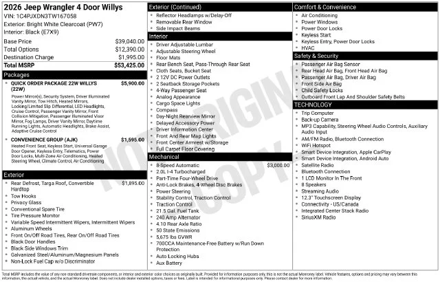Used 2026 White Jeep Willys image 9