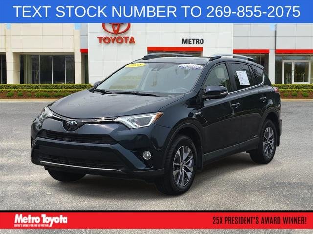 Certified Used 2018 GALACTIC AQUA Toyota Hybrid XLE image 1
