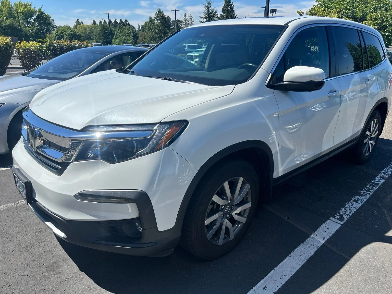 Used 2021 Platinum White Pearl Honda EX-L image 1
