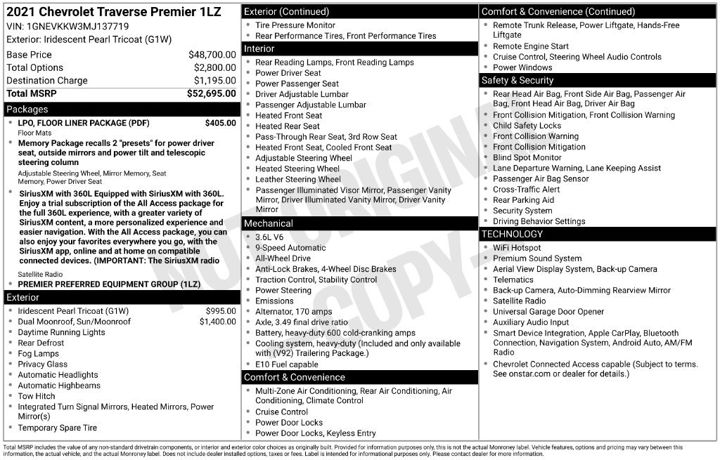 Used 2021 Beige Chevrolet Premier image 28