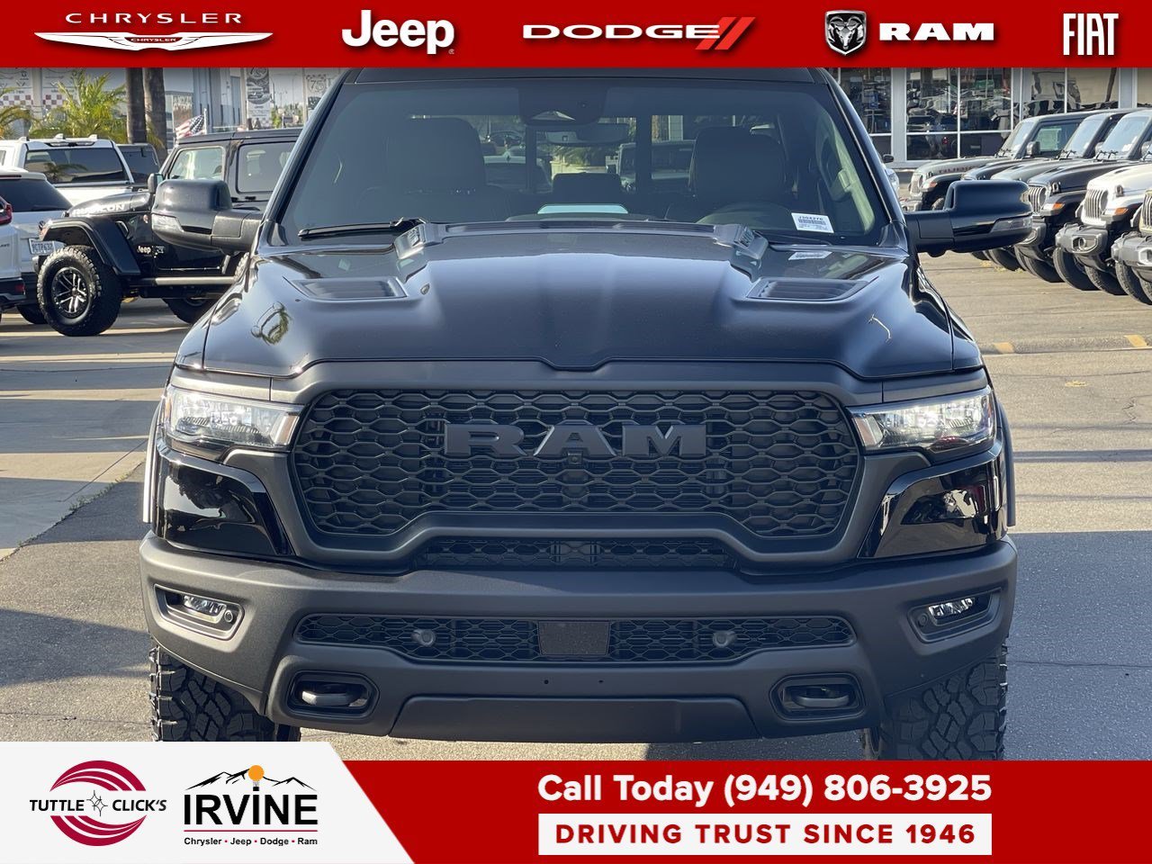 New 2026 Diamond Black Crystal Pearl-Coat Exterior Paint RAM Rebel image 2