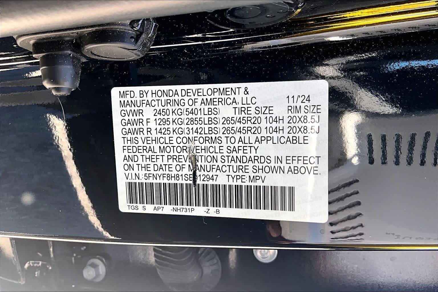 Used 2025 Crystal Black Pearl Honda Black Edition image 37