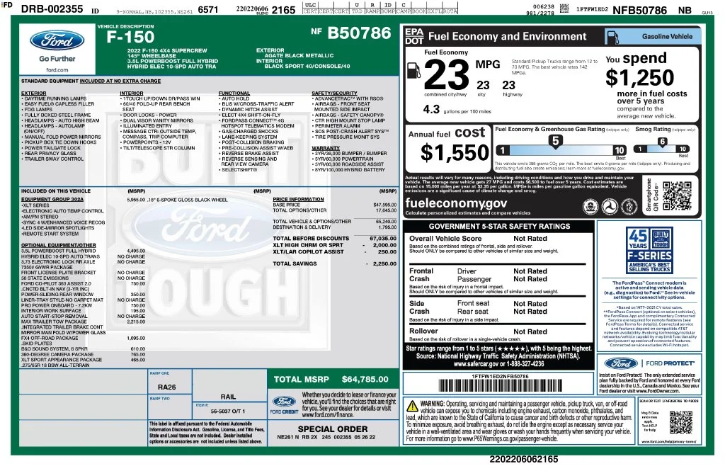 Used 2022 Black Ford XLT image 3