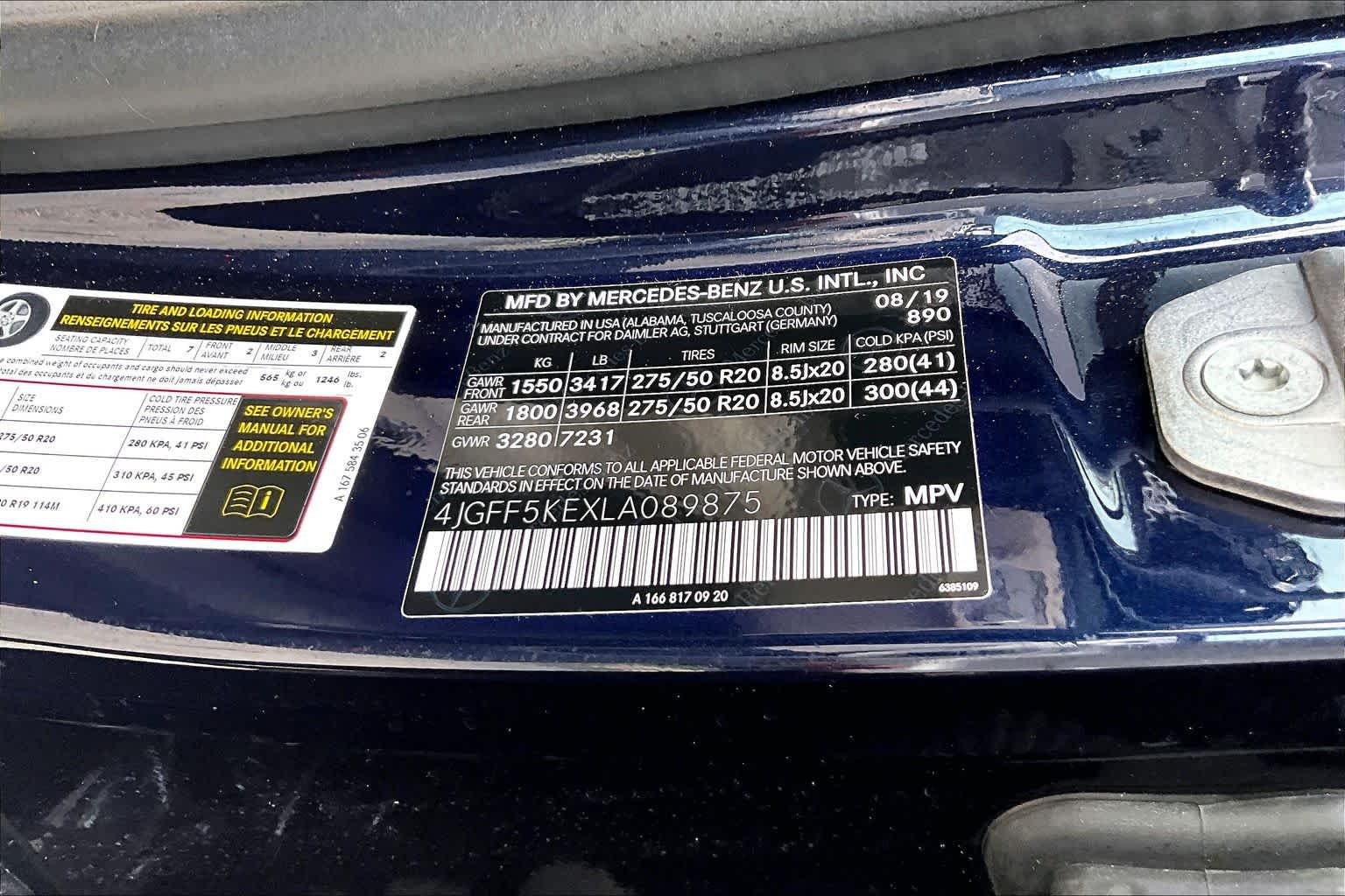 Used 2020 Lunar Blue Metallic Mercedes-Benz GLS 450 image 35