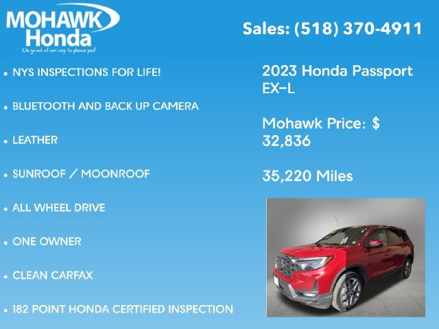 Certified Used 2023 Radiant Red Metallic II Honda EX-L image 8