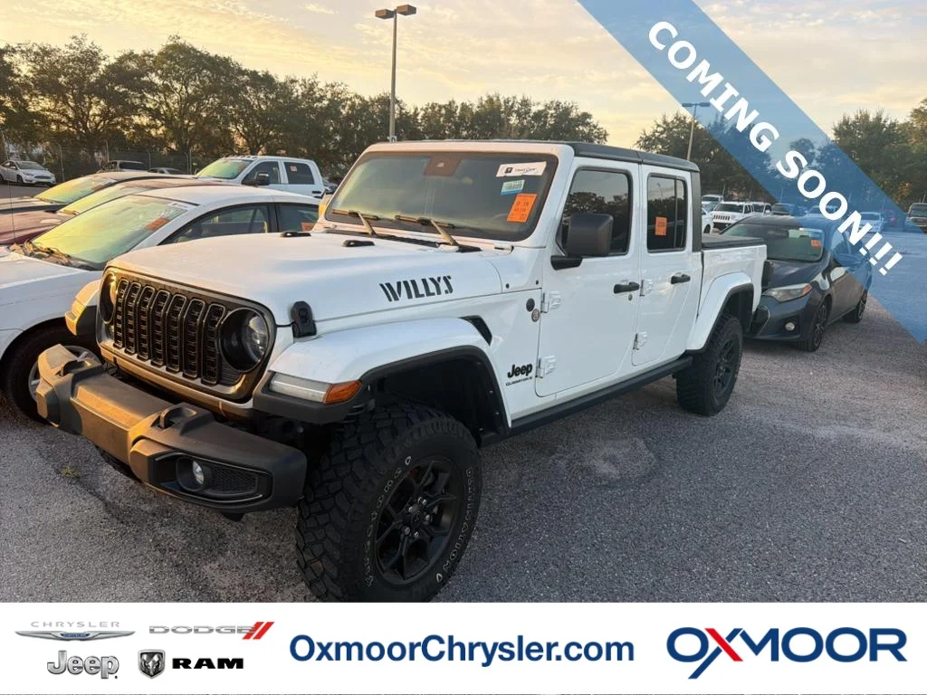 Used 2024 Bright White Clearcoat Jeep Willys image 1