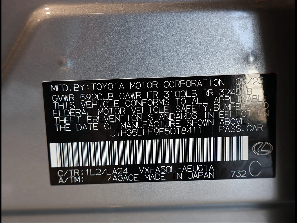 Certified Used 2023 SILVER Lexus Base image 10