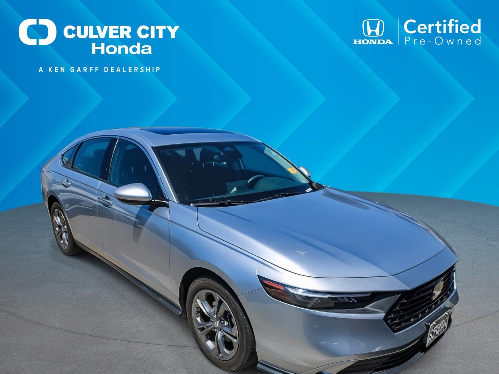 Certified Used 2024 Solar Silver Metallic Honda EX image 1