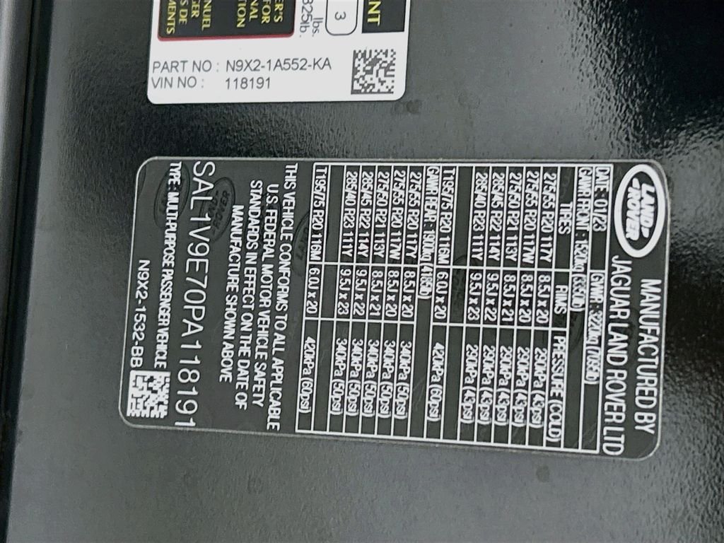 Certified Used 2023 Santorini Black Metallic Land Rover First Edition image 34