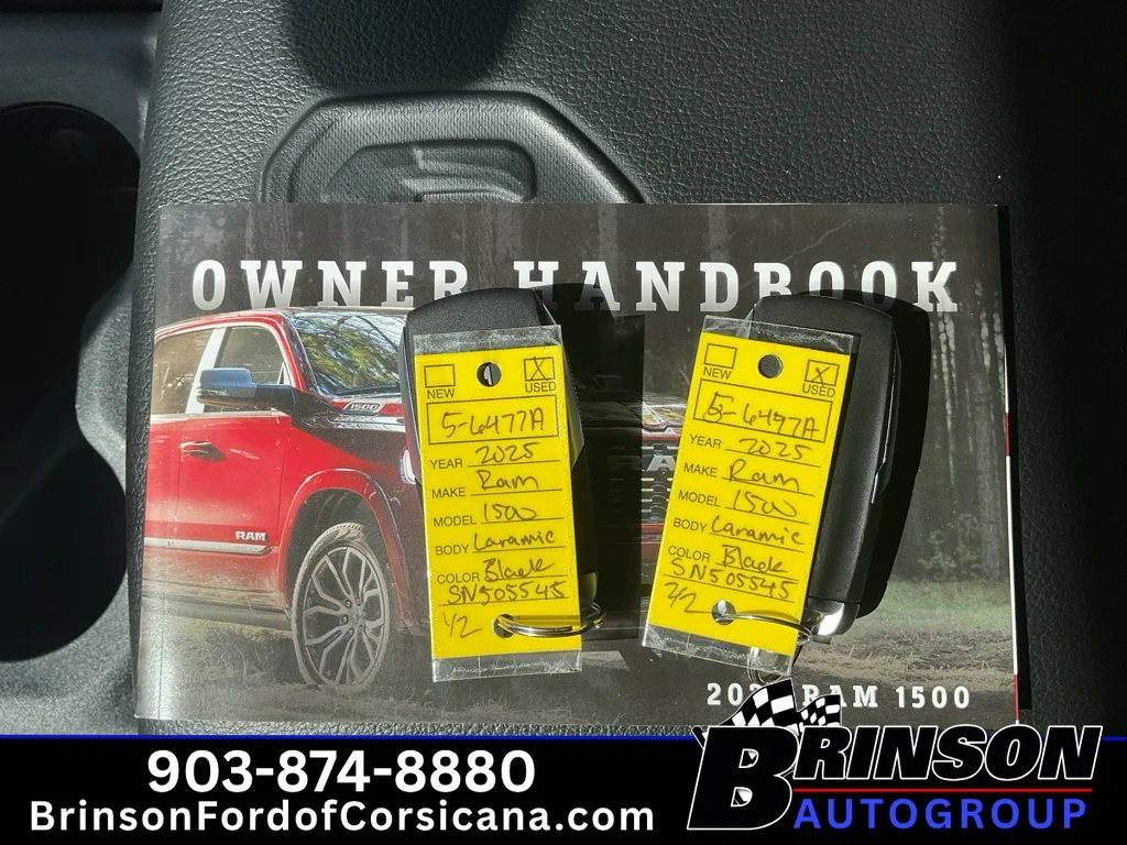 Used 2025 Diamond Black Crystal Pearlcoat Ram Laramie image 35