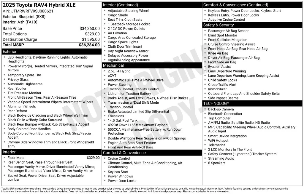 Certified Used 2025 Blue Toyota XLE image 4