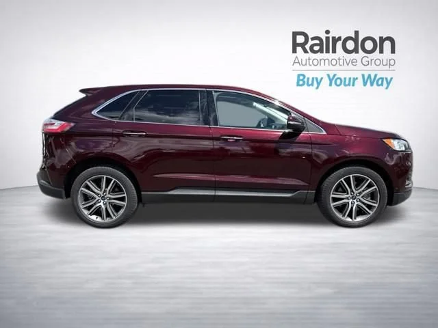 Used 2021 Burgundy Velvet Metallic Tinted Clearcoat Ford Titanium image 8