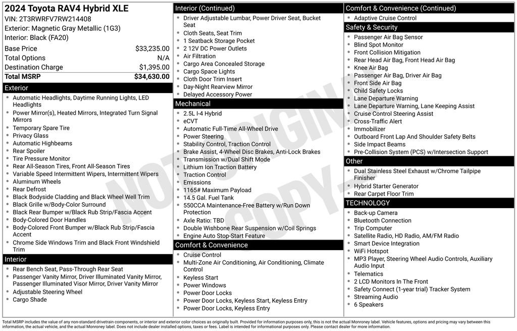 Certified Used 2024 Gray Toyota XLE image 2