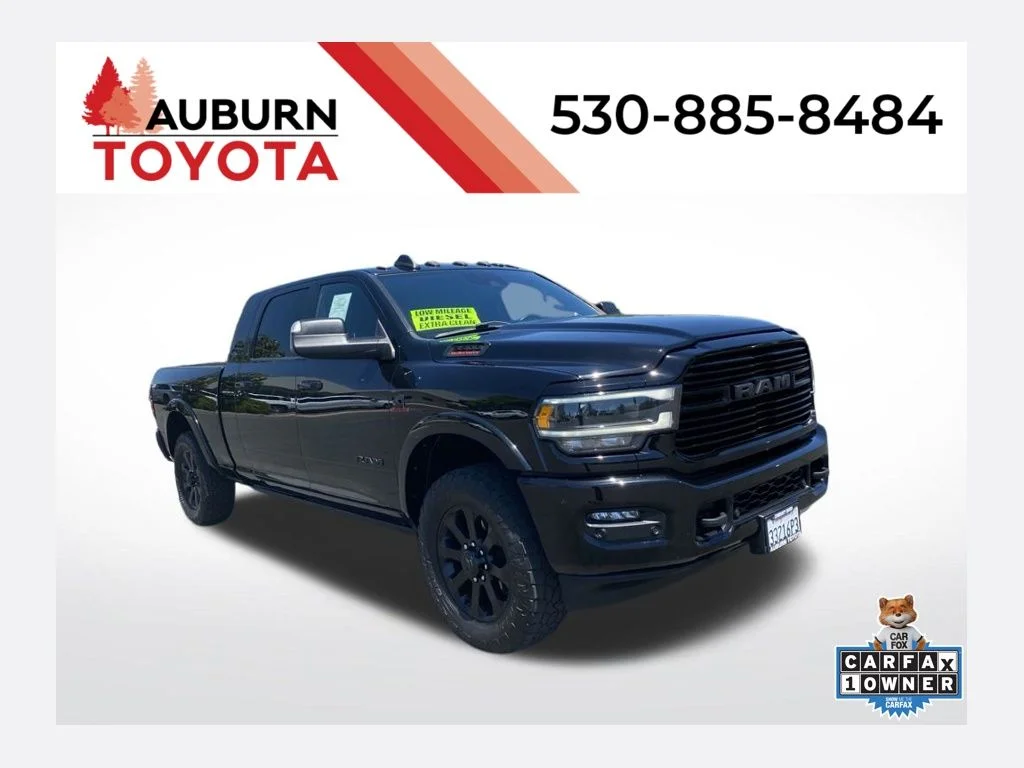 Used 2022 Diamond Black Crystal Pearlcoat Ram Laramie image 1