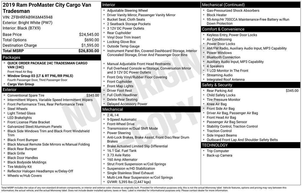 2019 RAM ProMaster City Tradesman Cargo's photo