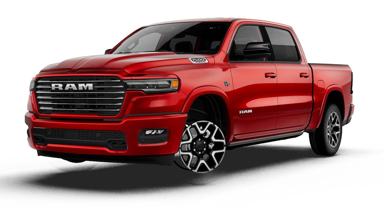 New 2027 Molten Red Pearl-Coat Exterior Paint RAM Laramie image 13