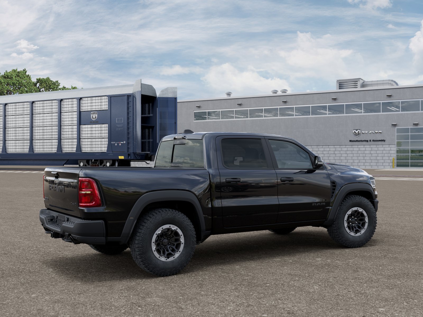 New 2026 Diamond Black Crystal Pearl-Coat Exterior Paint RAM RHO image 2