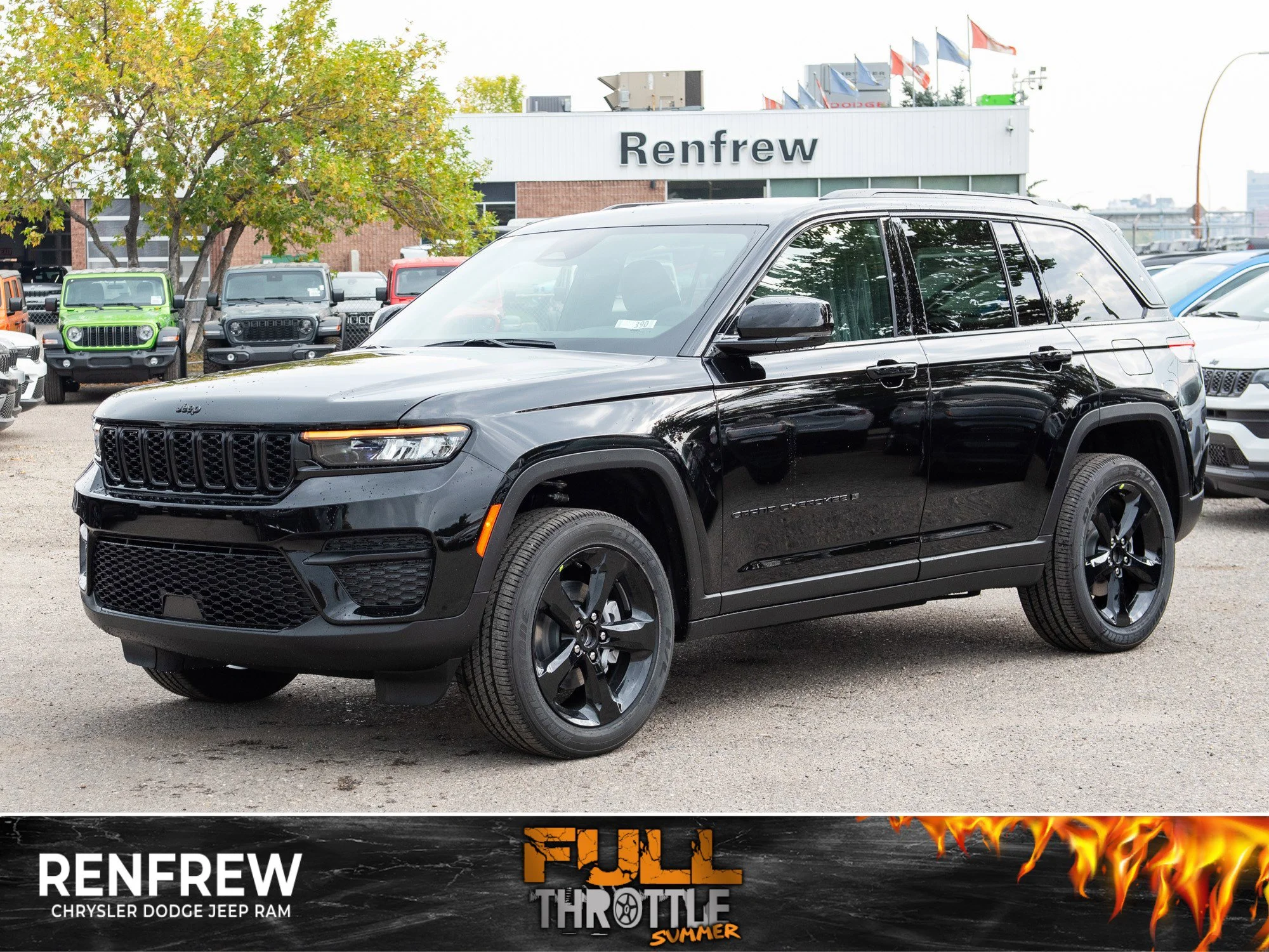 New 2025 Black Jeep Altitude* 4x4, Sunroof, Heated Leather, Remote Start, Wireless Charging Pad image 1