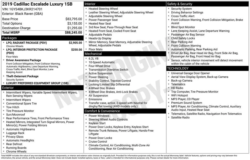 Used 2019 BLACK RAVEN Cadillac Luxury image 36