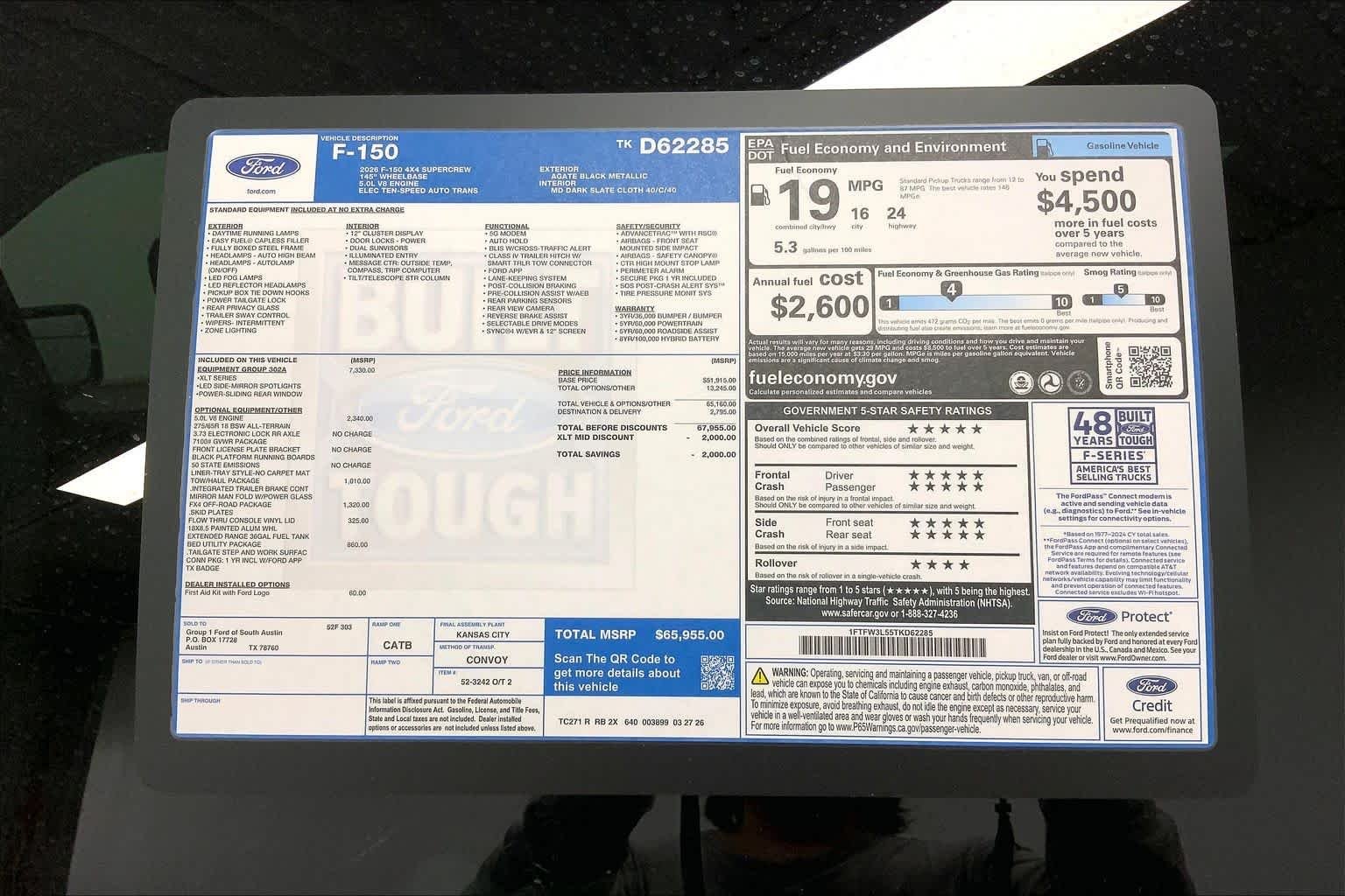 New 2026 Agate Black Metallic Ford XLT image 21