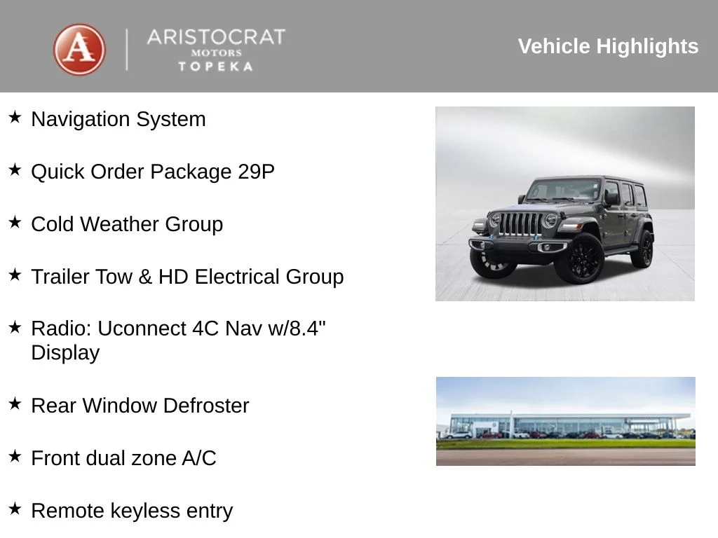 Used 2022 Jeep Wrangler Unlimited Sahara 4XE with VIN 1C4JJXP65NW198986 for sale in Kansas City