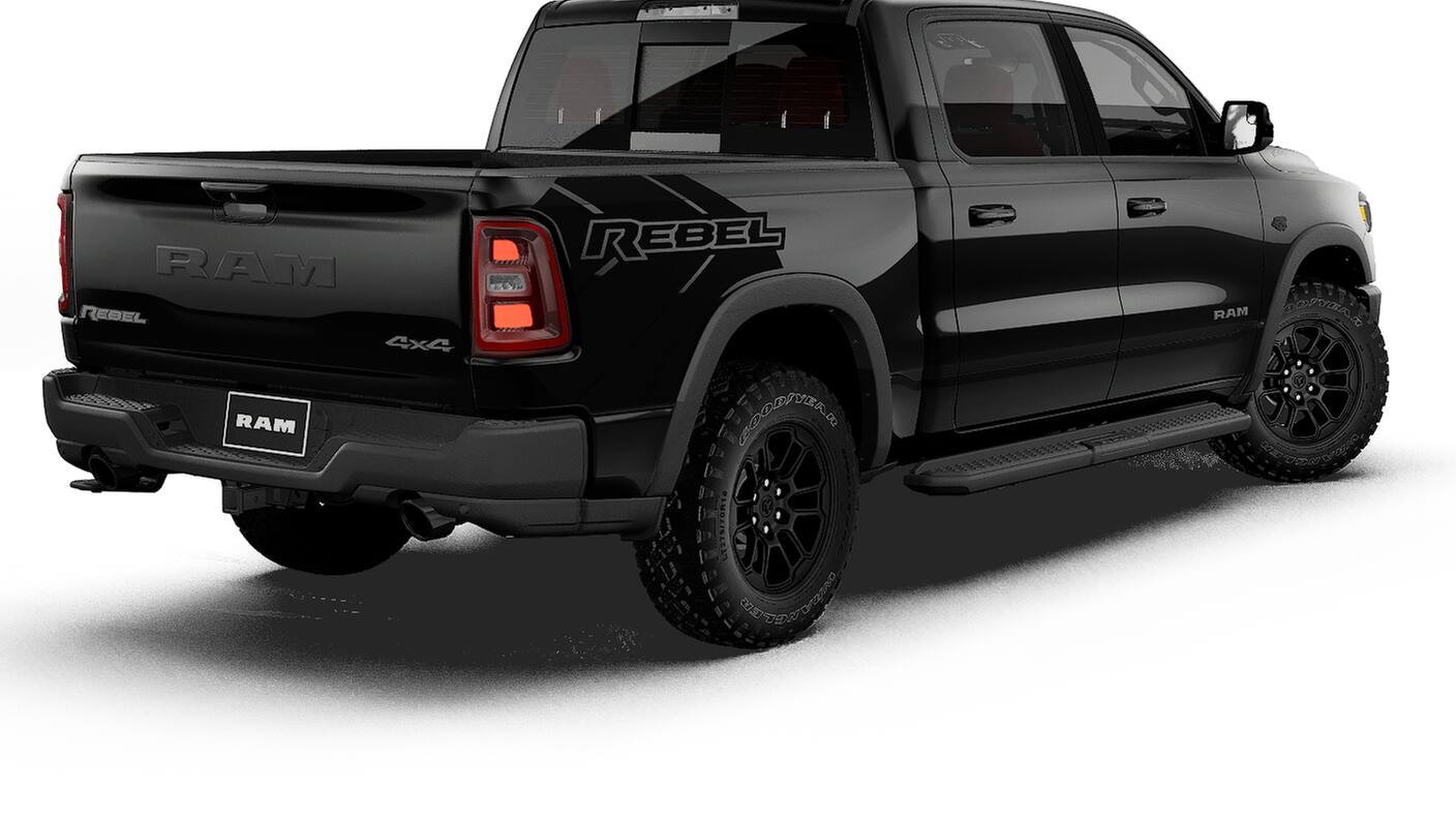 New 2027 Diamond Black Crystal Pearl-Coat Exterior Paint RAM REBEL image 14