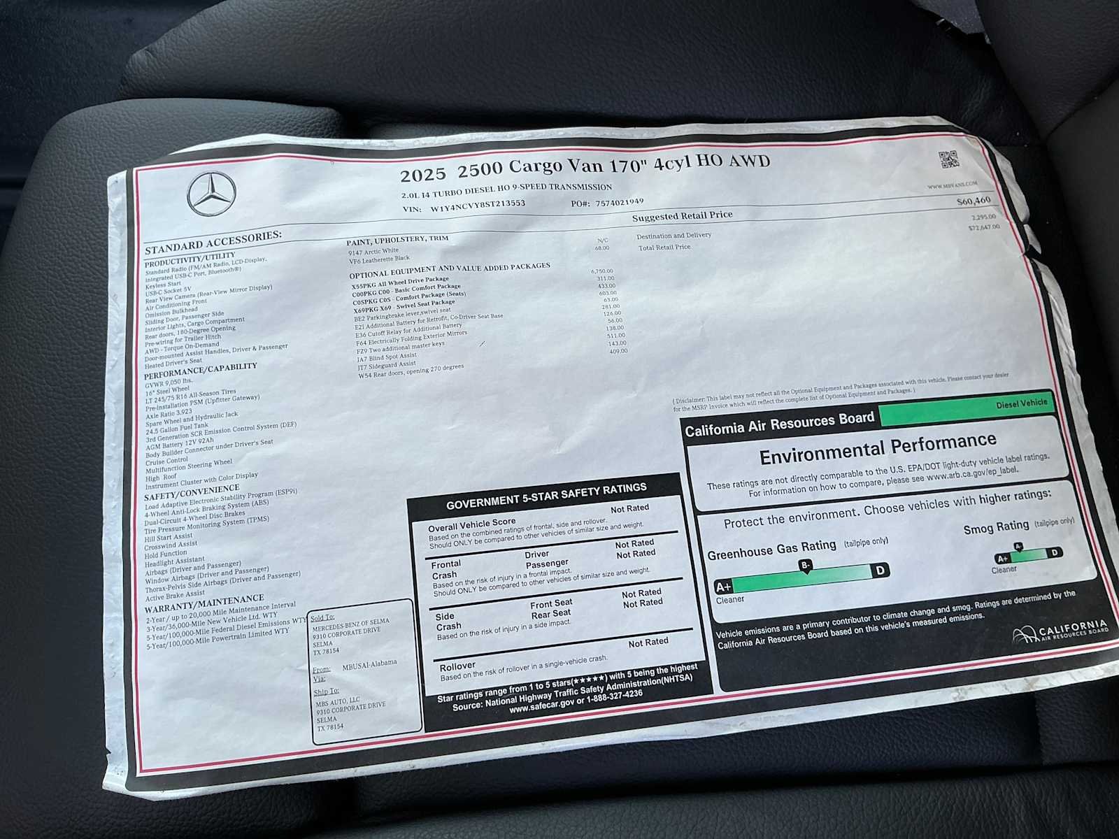 2025 Mercedes-Benz Sprinter Cargo Van Base - Photo 12