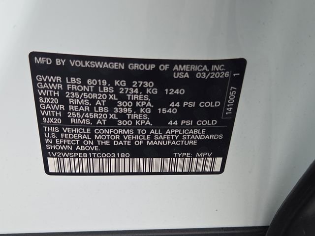 New 2026 Opal White Pearl Volkswagen Pro S image 5
