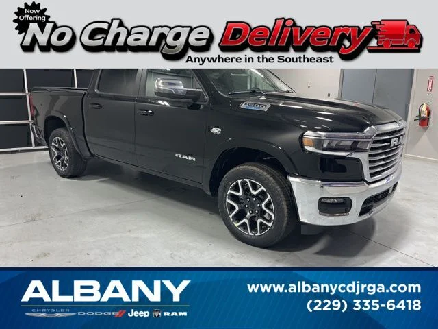 New 2026 Diamond Black Crystal Pearl-Coat Exterior Paint RAM Laramie image 1
