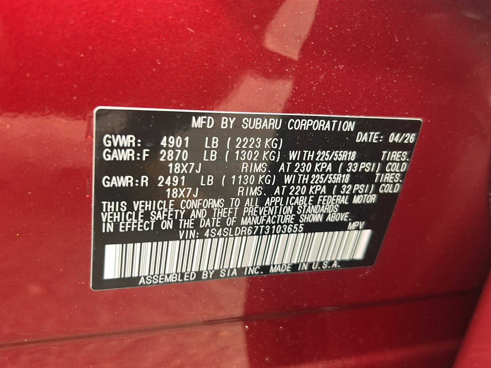 New 2026 CRIMSON RED PEARL Subaru Limited image 17