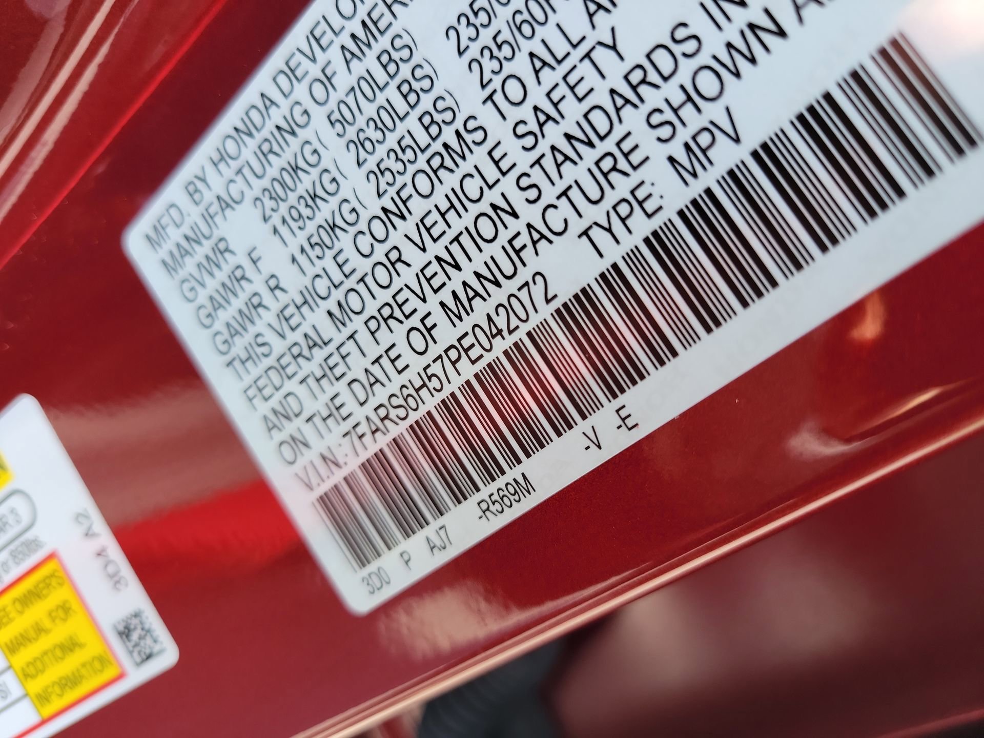 Certified Used 2023 Radiant Red Metallic Honda Sport image 36