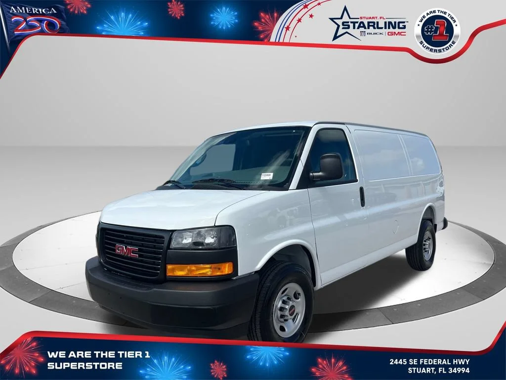 New 2026 Summit White GMC Work Van image 1