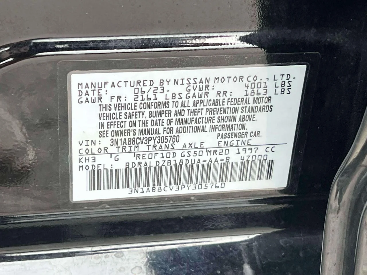 Used 2023 Super Black Nissan SV Xtronic CVT image 20