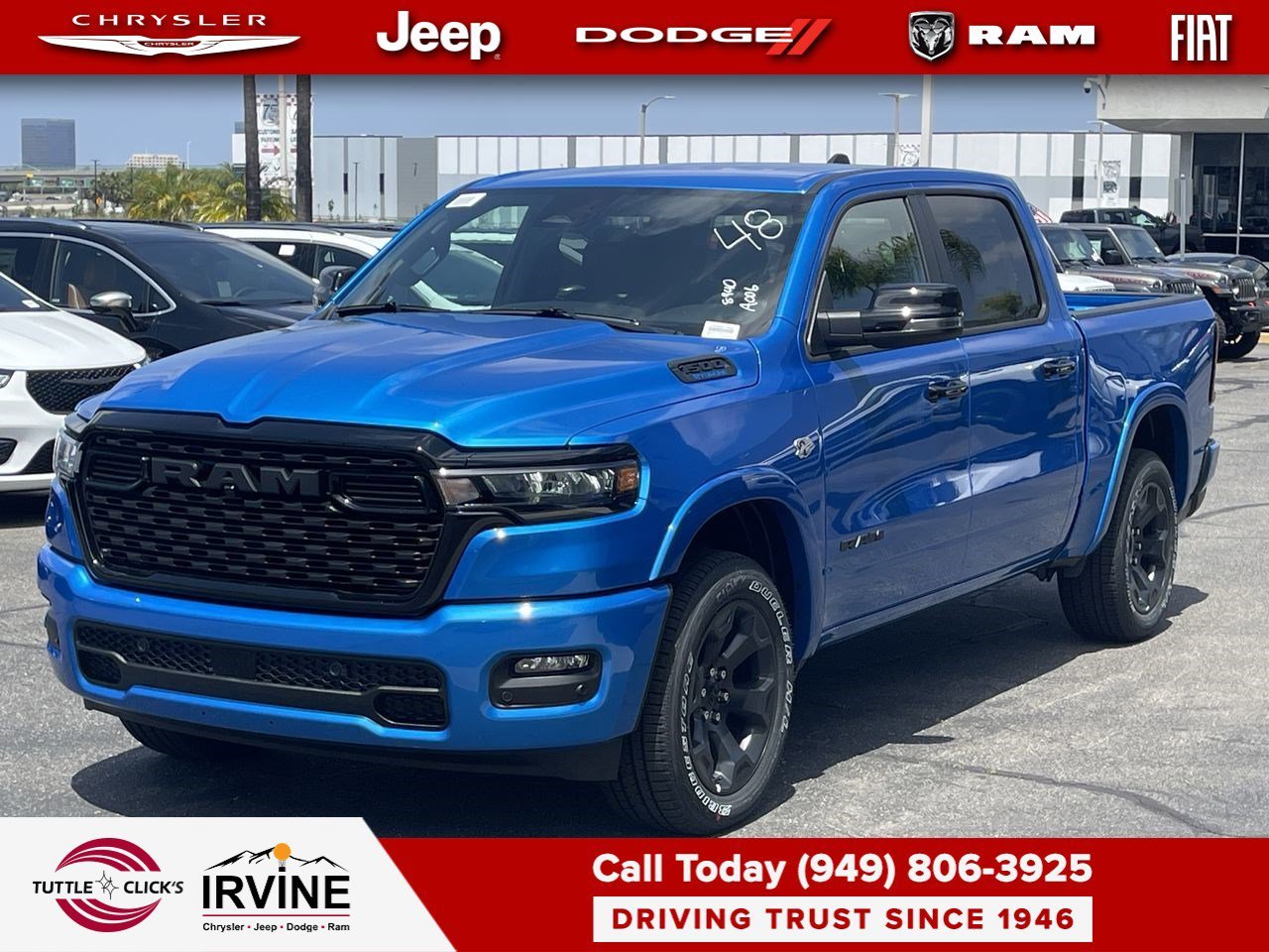 New 2026 Hydro Blue Pearlcoat RAM Big Horn image 3
