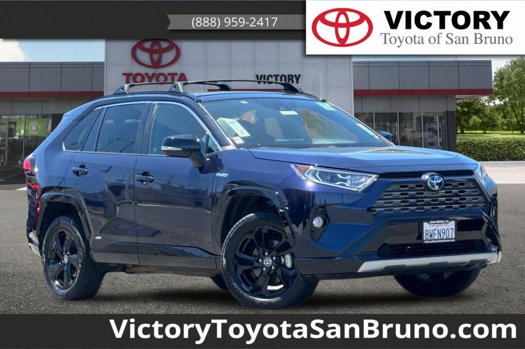 Certified Used 2021 Blue Toyota XSE image 1