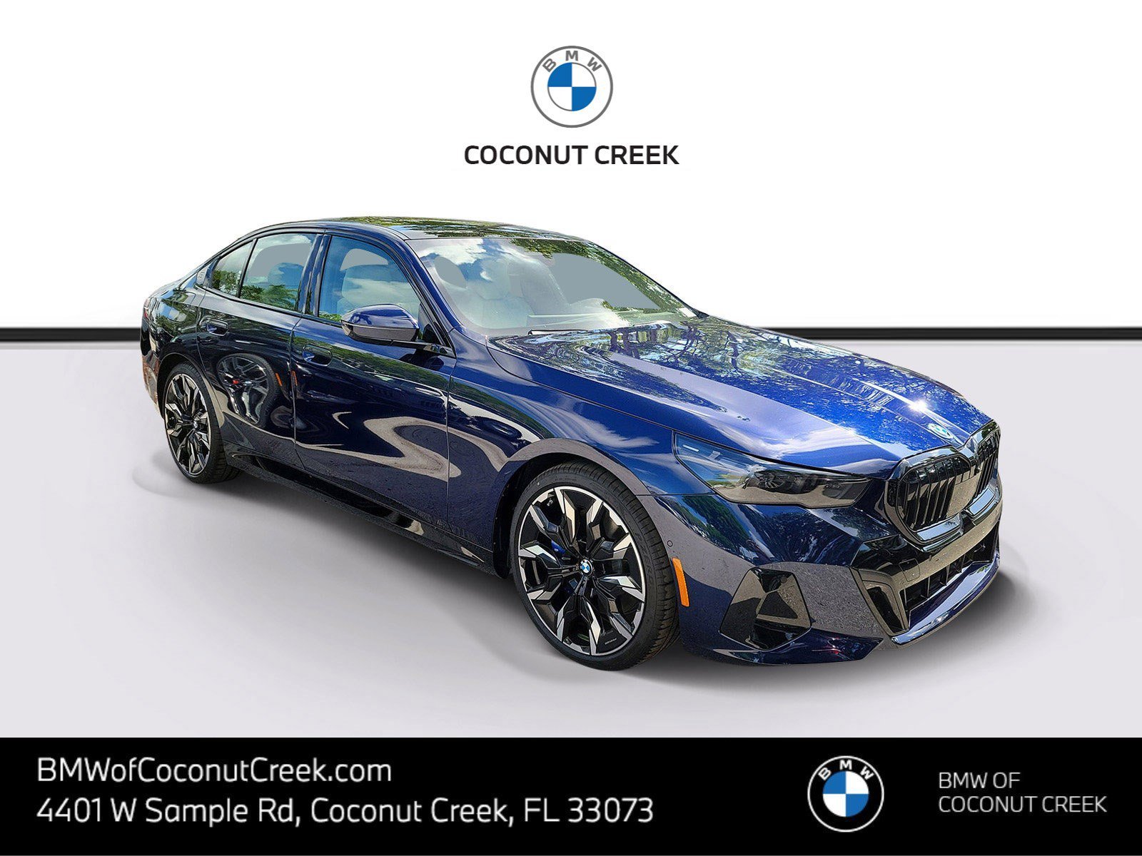 New 2027 Tanzanite Blue II Metallic BMW 550e xDrive image 1