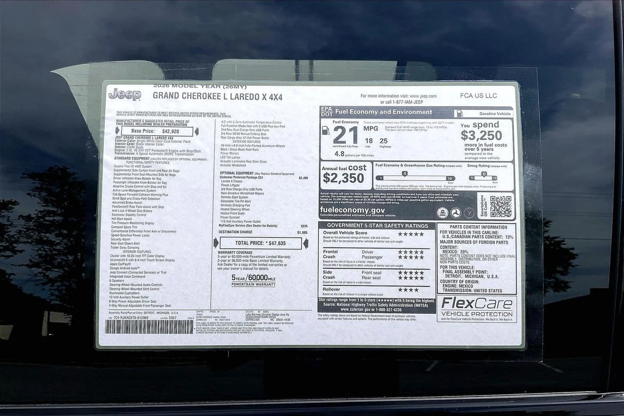 New 2026 Bright White Clearcoat Jeep Laredo X image 35