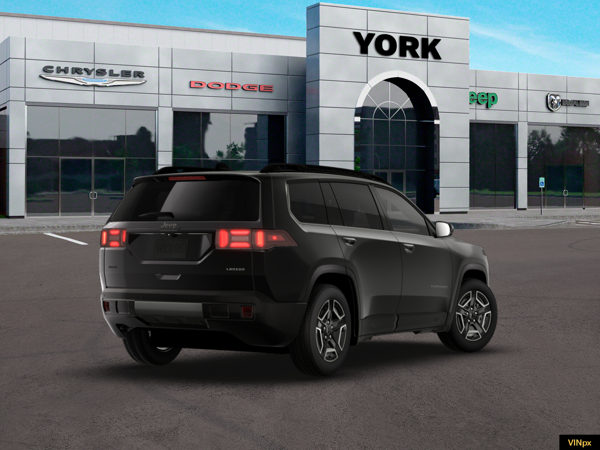 New 2026 Diamond Black Crystal Pearlcoat Jeep Laredo image 7