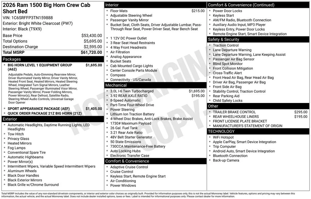 2026 RAM 1500 Big Horn/Lone Star - Photo 6