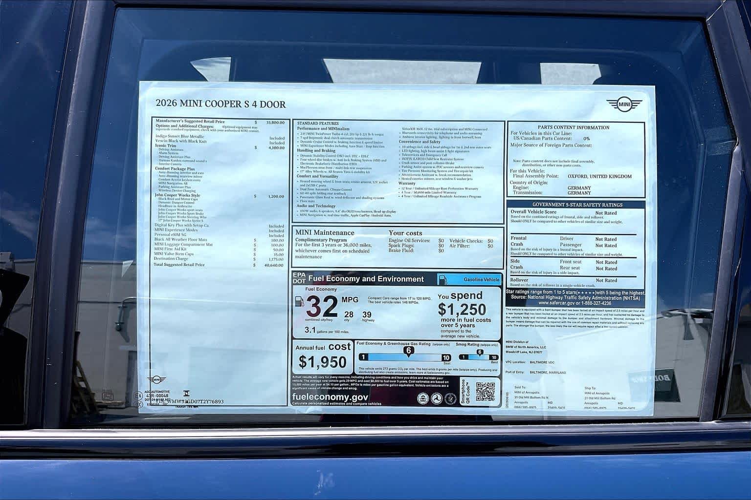 New 2026 Indigo Sunset Blue Metallic MINI Cooper S image 19