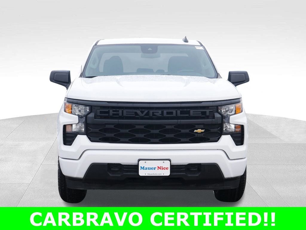 Certified 2024 Chevrolet Silverado 1500 Custom with VIN 1GCPDBEK8RZ109114 for sale in Inver Grove Heights, Minnesota