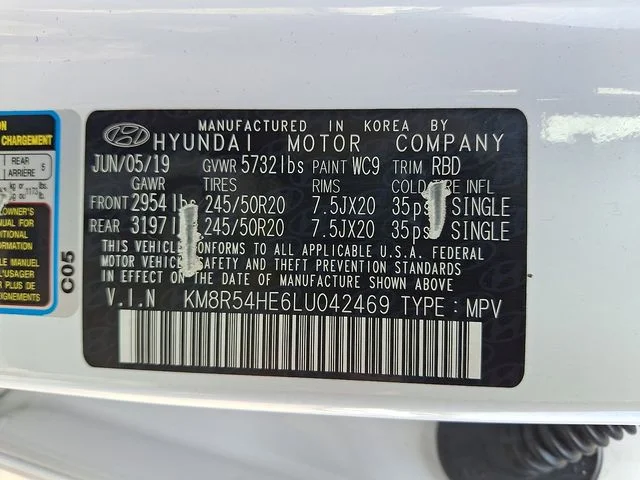 Used 2020 White Hyundai Limited image 27