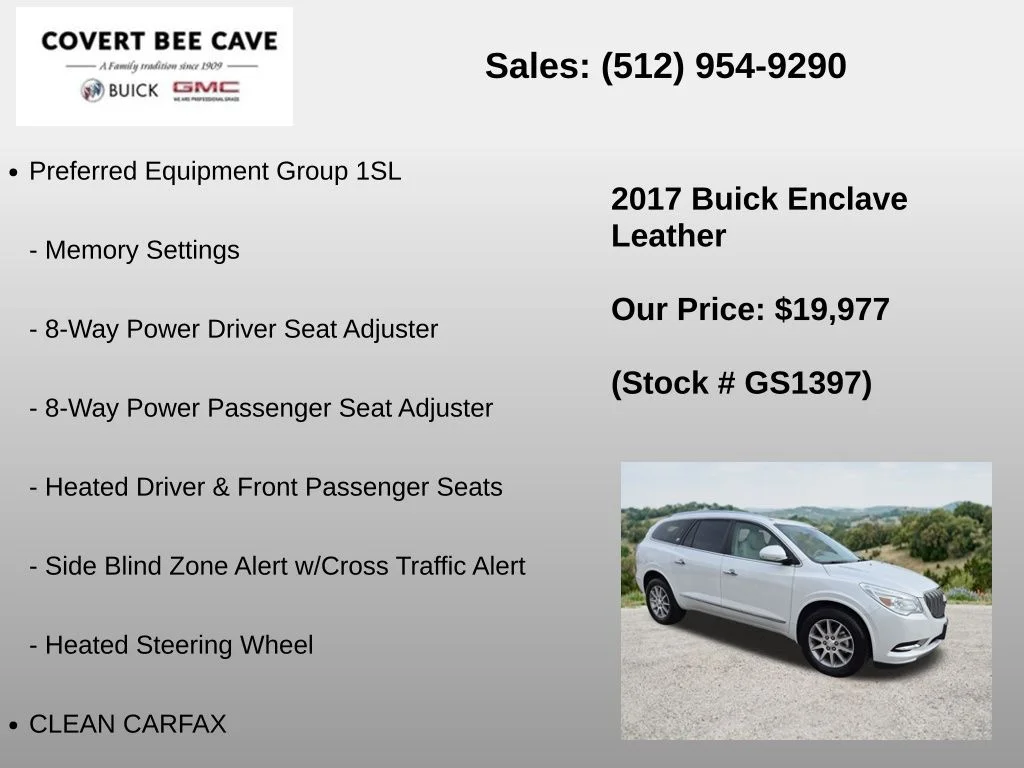 Used 2017 White Buick Leather Group image 6