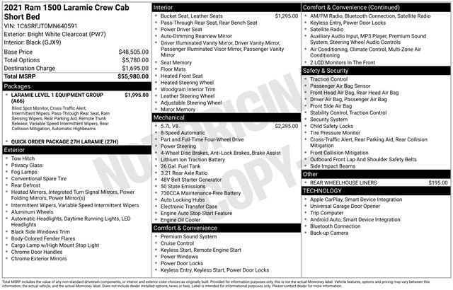 2021 RAM Ram 1500 Pickup Laramie - Photo 34